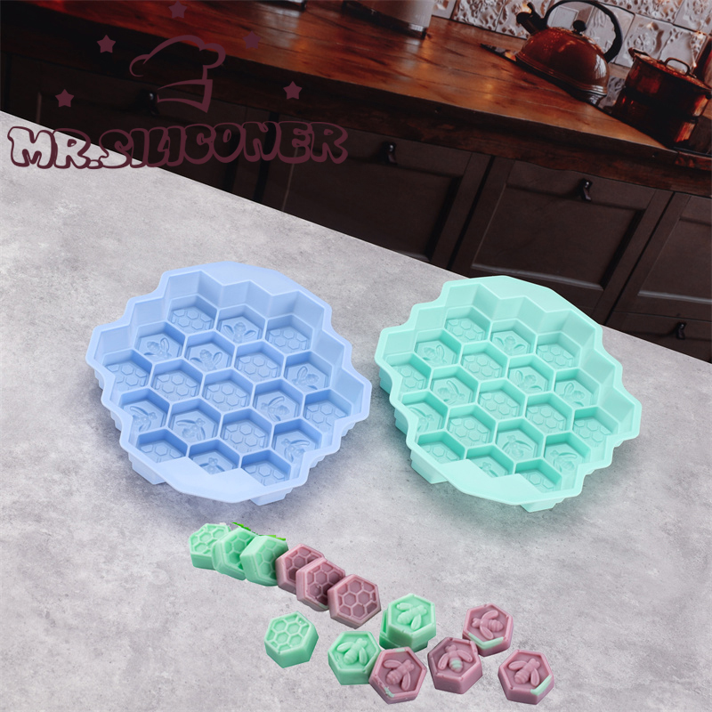Candle Making Tutorial - Silikon 19 ponsel Bee Honeycomb kue