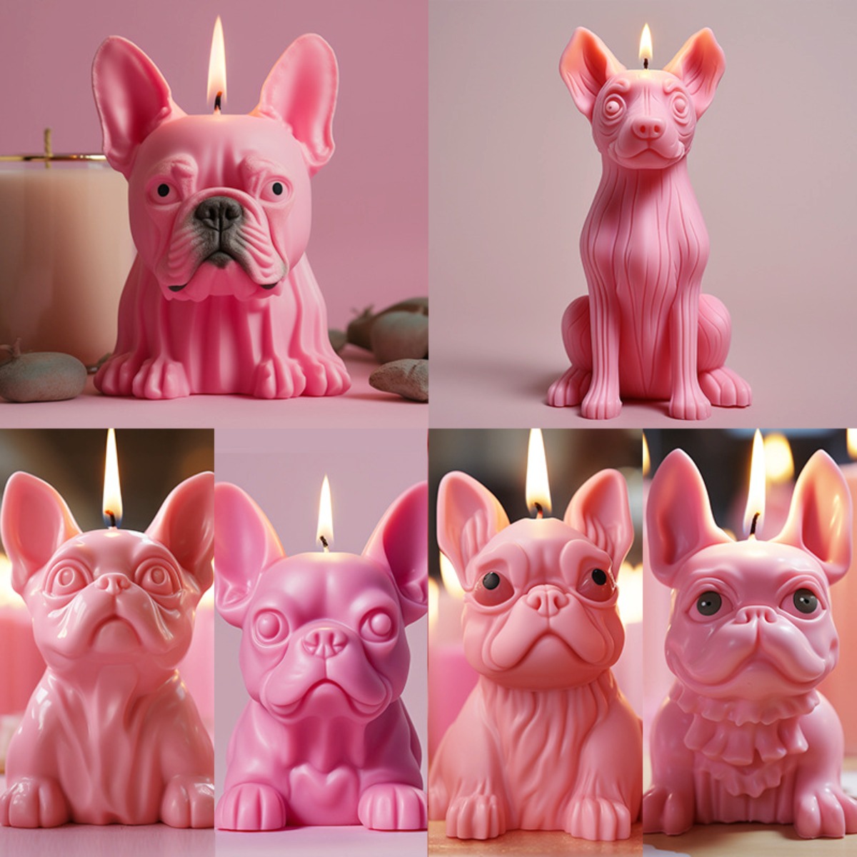 Candle Making Kit - Pekingese anak anjing Pug hewan lilin