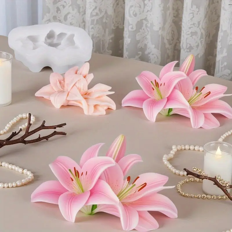Candle Making Kit For Adults - Cetakan Silikon Mawar Untuk Bunga DIY