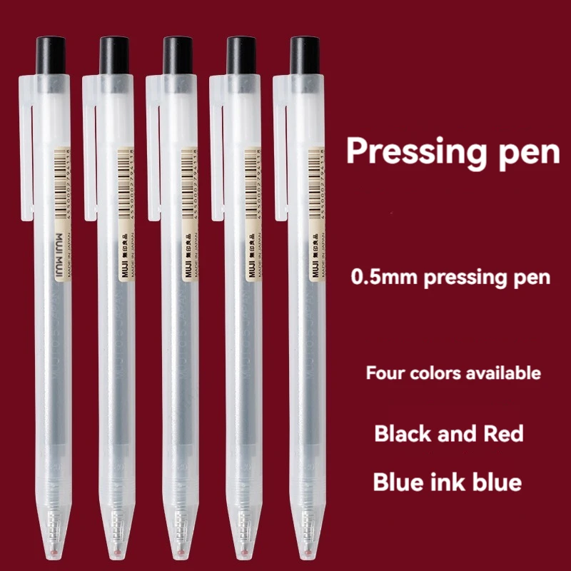 Pena Gel Tekan 0.5Mm Tinta Bir - Muji Stationery Gel Pen ulasan dan harga