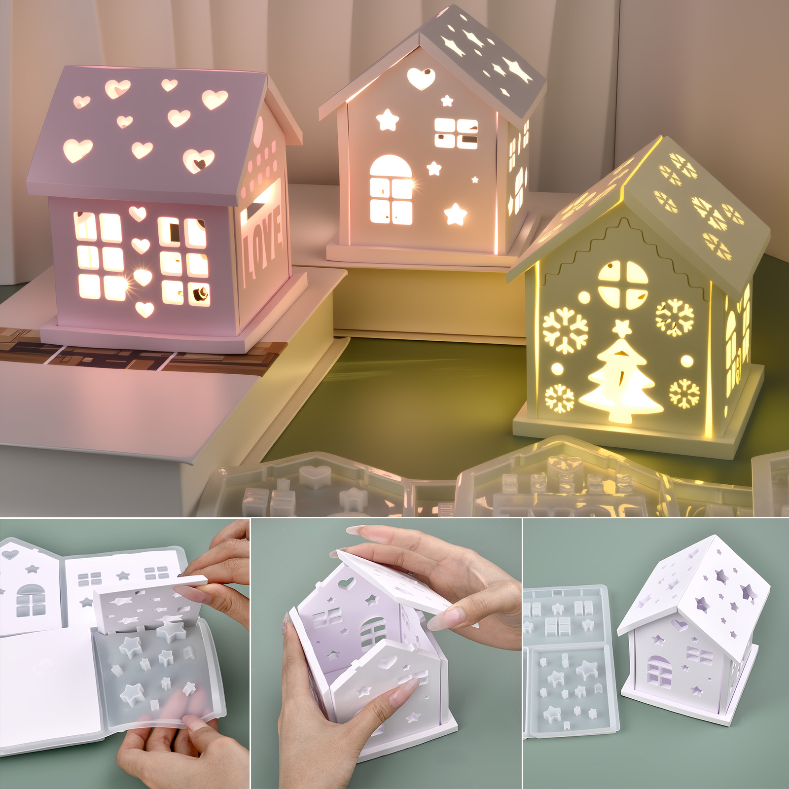 Cetakan Silikon Rumah 3D DIY P - Candle Making Tutorial ulasan dan harga