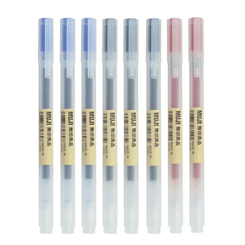 3-6 buah pena Gel Kawaii hitam - Muji Stationery Gel Pen ulasan dan harga