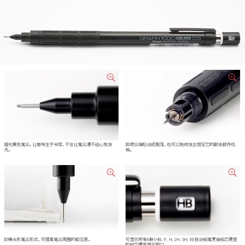 Grafik Pentel PG1000 untuk Pen - Pentel Pen Energel ulasan dan harga