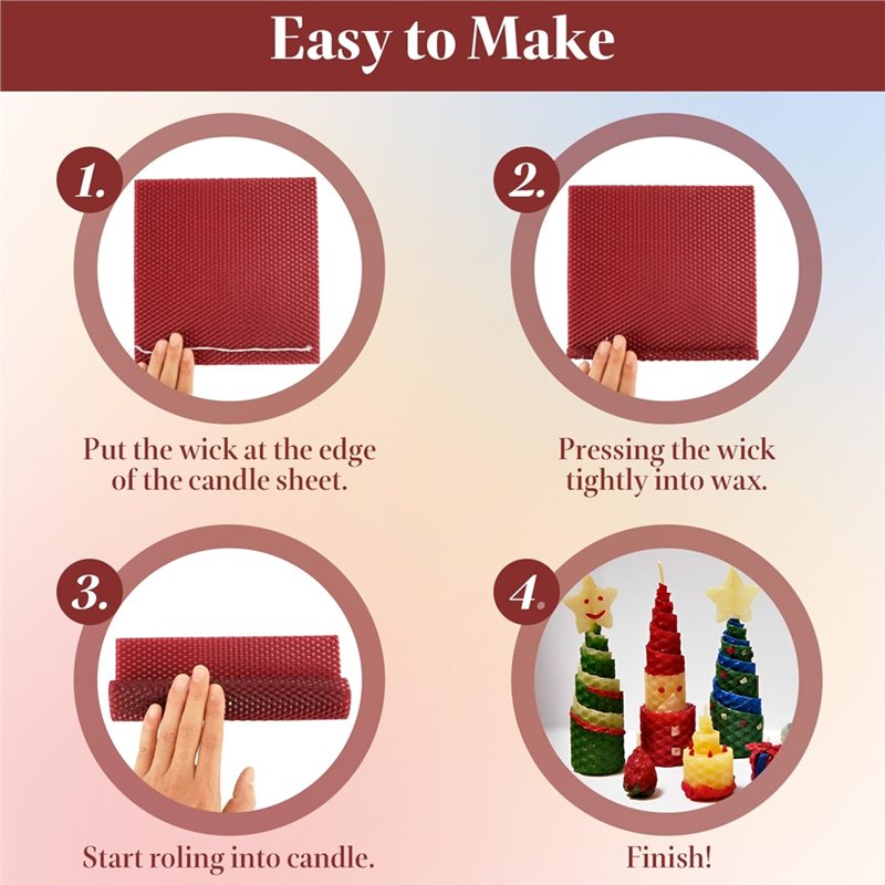AT21-Lembaran Lilin Lebah (24  - Candle Making Kit For Adults ulasan dan harga