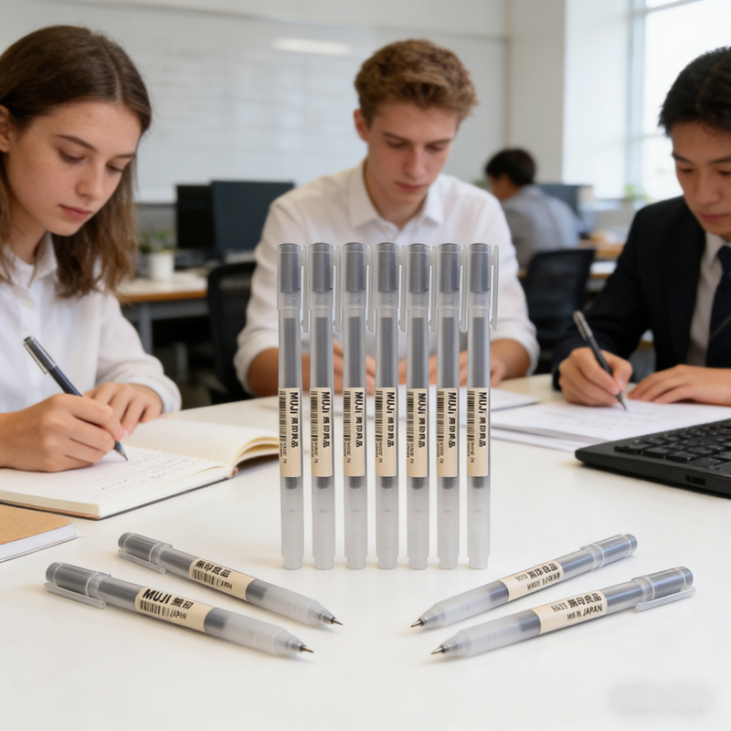 6/8 Buah Pena Gel Gaya MUJIs,  - Muji Stationery Gel Pen ulasan dan harga