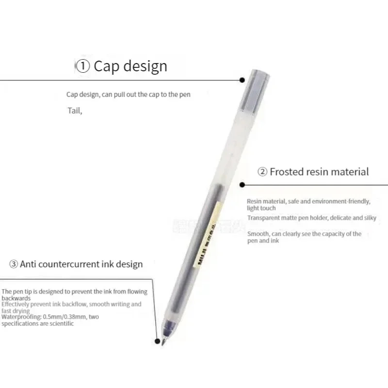 Pena Gel MUJI Cantik Hitam/Mer - Muji Stationery Gel Pen ulasan dan harga