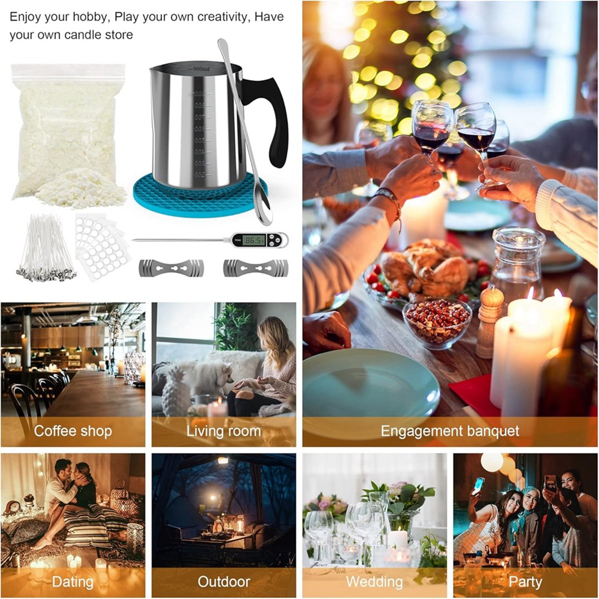 Perlengkapan Pembuatan Lilin u - Candle Making Kit For Adults ulasan dan harga